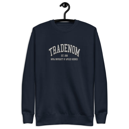 Broderad Tradenom Vitt Tryck Premium Sweatshirt