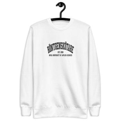 Broderad Röntgenskötare Svart Tryck Premium Sweatshirt