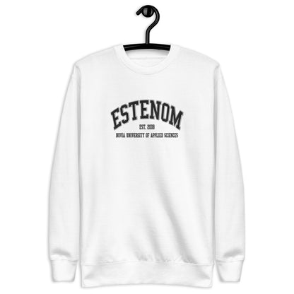 Broderad Estenom Svart Tryck Premium Sweatshirt