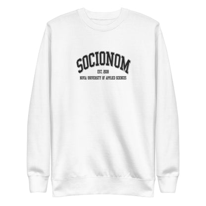 Broderad Socionom Svart Tryck Premium Sweatshirt