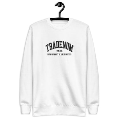 Broderad Tradenom Svart Tryck Premium Sweatshirt